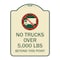 Signmission No Trucks Over Beyond This Point W/ Graphic Heavy-Gauge Aluminum Sign, 24" x 18", TG-1824-23555 A-DES-TG-1824-23555 - alternate 1